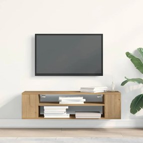 Cabide para Televisão Montado na Parede vidaXL Carvalho Artesanal 100x