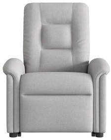 Poltrona elevatória de massagens tecido cinzento-nublado