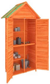 Abrigo p/ ferramentas jardim 89x52,5x175 pinho maciço castanho
