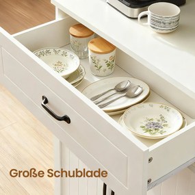 Armário de cozinha com portas de vidro 41,5 x 73 x 179,8 cm, prateleiras ajustáveis Branco