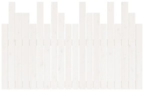 Cabeceira de parede 127,5x3x80 cm pinho maciço branco