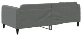 Sofá-cama 100x200 cm tecido cinzento-escuro