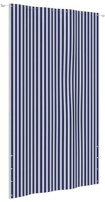 vidaXL Tela de varanda 160x240 cm tecido oxford azul e branco