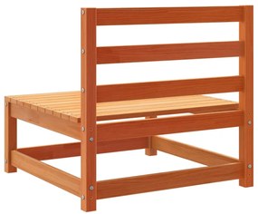 9 pcs conjunto sofás de jardim madeira de pinho castanho mel