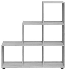 Estante escada/prateleira 107 cm derivados madeira cinza sonoma