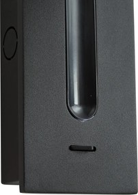 Conjunto de 2 candeeiros de parede modernos pretos com LED - Plaza