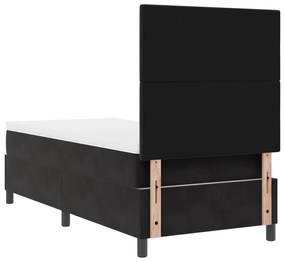 Cama Box Spring com Colchão vidaXL Preto 90x200 cm em Veludo