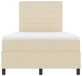 Cama Box com Colchão Creme 120x200 cm Tecido