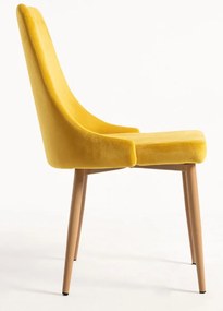 Pack 6 Cadeiras Stoik Wood - Amarelo
