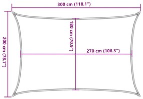 Para-sol estilo vela 160 g/m² 2x3 m PEAD verde-claro