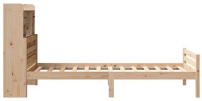 Cama com estante sem colchão 100x200 cm pinho maciço