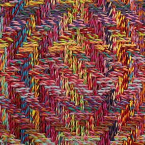 Conjunto mesas de centro 2 pcs detalhes chindi multicor