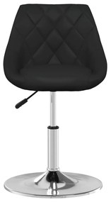 Cadeiras de jantar 2 pcs couro artificial preto