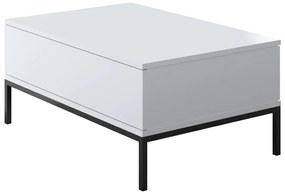 Mesa de Centro Lord – Preto e Branco – 90x40x60 cm