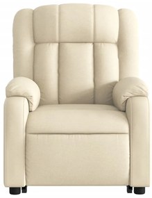 Poltrona reclinável elevatória tecido cor creme