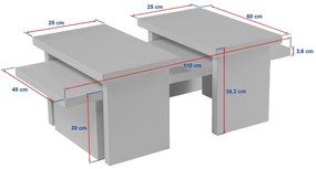 Mesa de Centro "Sanctuary" – Branco, 110x45x41,5 cm, Design Acolhedor