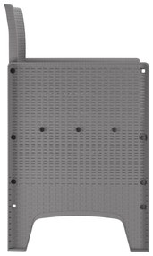 Cadeiras de Jardim 4 pcs Cinza Claro Polirratã