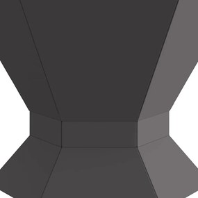 Fogueira Hexagonal vidaXL Preta 50x50x40 cm em Aço