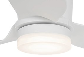 Ventilador de teto branco com LED incluído e comando remoto - Patty Moderno