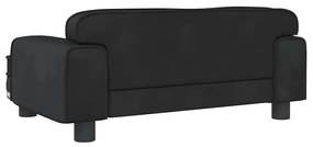 Cama para cães 70x45x30 cm veludo preto
