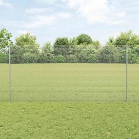 Cerca de Arame Soldado com 44 Postes em U Prateado 1.2x50 m Aço