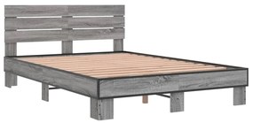 Estrutura cama 140x190 cm derivados de madeira/metal