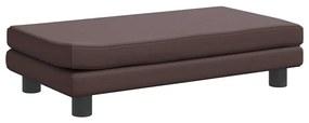 Cama para cães com extensão 100x50x30 cm couro artif. castanho