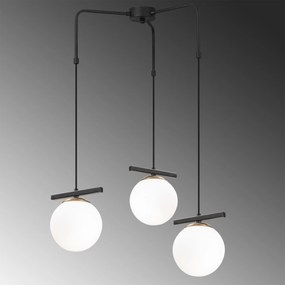 Candeeiro de Teto Uzum – Branco/Preto – 57 x 57 cm