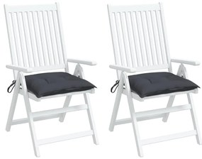 Almofadões de cadeira 2 pcs 40x40x7 cm tecido oxford antracite