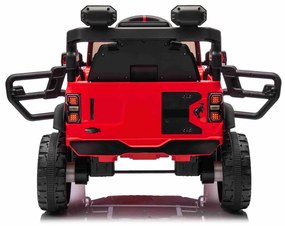 Carro elétrico para crianças 12V Ford Bronco com tração traseira, licenciado (1 Lugar) bateria de lítio, leitor de MP3 com entrada USB, luzes LED Verm