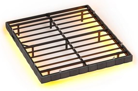 Estrutura de cama 180 x 200 cm, com iluminação LED, base de cama  (COLCHÃO NÃO INCLUIDO) Cinza