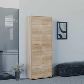 Arquivador Alto de Escritorio "Noce" - Nogueira Clara - 72x187x34cm -