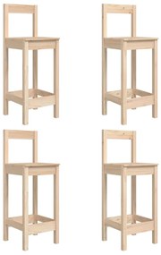 5 pcs conjunto de bar para jardim pinho maciço