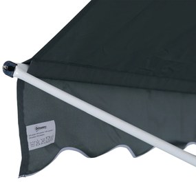 Toldo Manual Dobrável de Alumínio Altura regulável com Manivela Toldos impermeáveis ao ar livre Toldos do pátio 3x1.5m