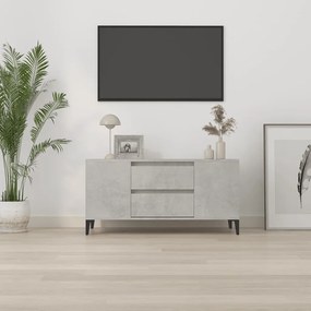Móvel de TV 102x44,5x50 cm derivados madeira cinzento cimento