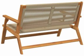 Banco de Jardim Bege 76x122x73 cm Madeira Sólida de Acácia