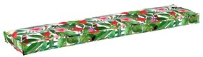 Almofadas de Palete para Banco 2 pcs Selva Tropical 180x40x8 cm Tecido