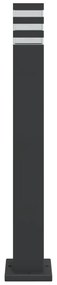Candeeiro de chão para exterior 80 cm alumínio preto