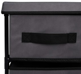 Armário de arrumação com 6 gavetas 55x29x55 cm aço cinzento