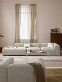 Módulo de chaise longue XL em mistura de linho Lennon