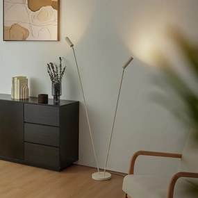 Candeeiro de Pé Moderno Bege 2-Luzes GU10 35mm - Thomas