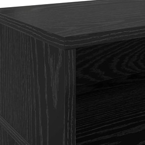 Secretária Carvalho Preto 200x55x91 cm Madeira Engenheirada