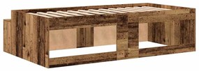Estrutura Cama Armazenamento Madeira Velha 80x200 cm