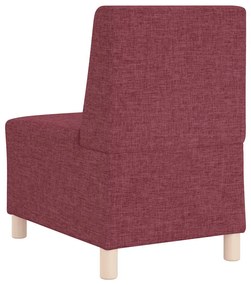 Poltrona sem braços 55 cm tecido vermelho tinto