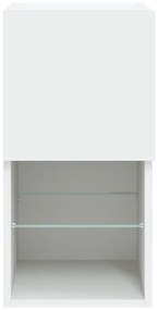 Móvel de TV c/ luzes LED 30,5x30x60 cm branco