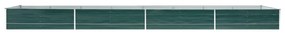 Canteiro elevado de jardim aço galvanizado 600x80x45 cm verde
