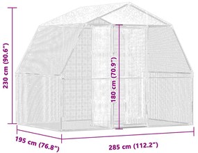 Gaiola para pássaros com porta aço galvanizado prateado
