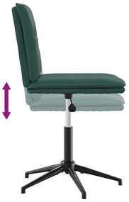 Cadeiras de jantar 2 pcs veludo verde-escuro