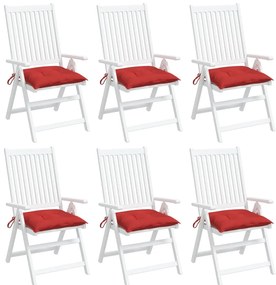 Almofadões para móveis de paletes 6 pcs tecido oxford vermelho