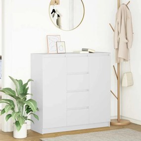 vidaXL Aparador c/ gavetas 100,5x35x98,5cm derivados de madeira branco
